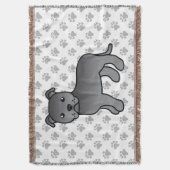 ブルーイングリッシュ(犬)スタッフォードブルテリアドッグ スローブランケット (正面縦)