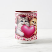 ブルーイングロマンス:バレンタインデーかわいいコーヒーマグ ツートーンマグカップ (中央)
