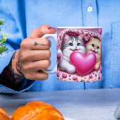 ブルーイングロマンス：バレンタインデーかわいいコーヒーマグ ツートーンマグカップ