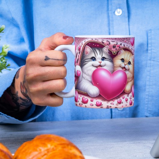 ブルーイングロマンス:バレンタインデーかわいいコーヒーマグ ツートーンマグカップ