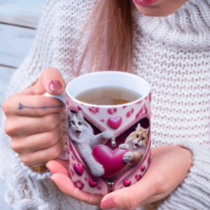 ブルーイング愛：ロマンチックなバレンタインデーコーヒーカップ ツートーンマグカップ