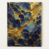 ブルーインジオーガニックゴに輝くゴールデンライン プランナー手帳 (裏面)