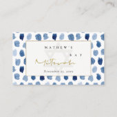 ブルーインジゴウォーターカラーバーバルミツワー座席表 名刺 (裏面)