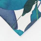 ブルーインジゴフローラ花みすぼらエレガントシック フリースブランケット (角)