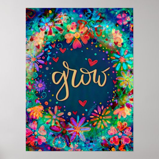 ブルーインスパイアフローラのインスピリシティ・アートワーク ポスター (正面)