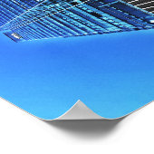 ブルーインダストリアル建物A4ポスター ポスター (角)