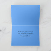 ブルーインディアンリングネックパラケート誕生日パロットネーム カード (内部)