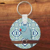 ブルーインディアンリングネックパレーケ キーホルダー (裏面)