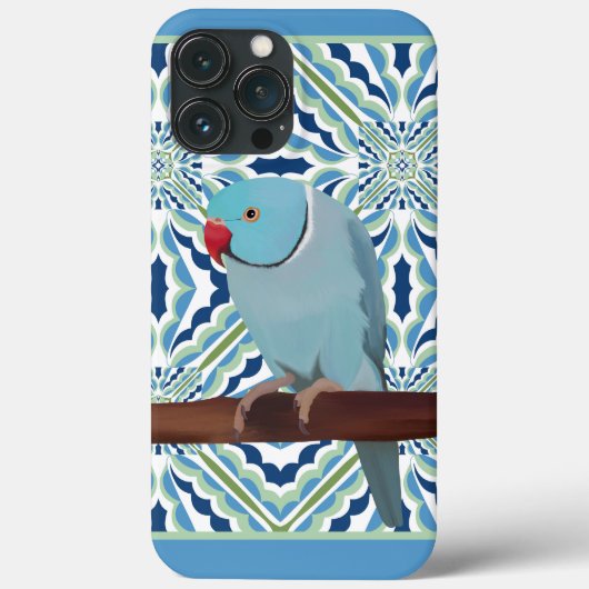 ブルーインディアンリングネックパレーケ Case-Mate iPhoneケース (裏面)