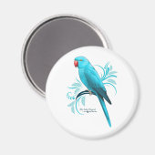 ブルーインディアンリンネックオウム マグネット (正面/裏面)