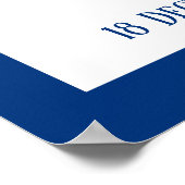 ブルーインディアン縁どデザインヒンドー結婚ズ歓迎 ポスター (角)