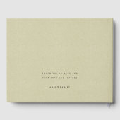 ブルーインディゴウォーターカラーシェブロンバーバルミツワー ゲストブック (裏面)