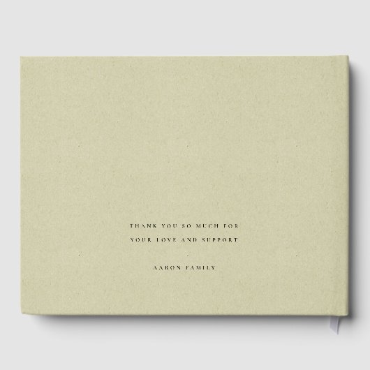 ブルーインディゴウォーターカラーシェブロンバーバルミツワー ゲストブック (裏面)