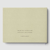 ブルーインディゴウォーターカラーシェブロンバーバルミツワー ゲストブック (裏面)