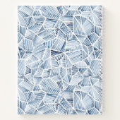 ブルーインディゴパターンバケーションレンタルゲストブック ノートブック (裏面)