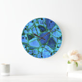 ブルーインディゴモザイク ラージ壁時計 (ホーム)