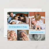 ブルーイントロダクション第2ベビー誕生フォトコラージュ 案内ポストカード (正面/裏面)