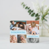 ブルーイントロダクション第2ベビー誕生フォトコラージュ 案内ポストカード (スタンド正面)