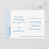 ブルーインビテーション挿入カード、キャロラインウェディング エンクロージャーカード (正面)