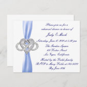 ブルーインフィニティハートリハーサルディナー招待状 招待状 (正面/裏面)