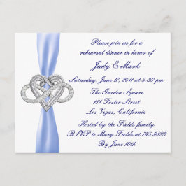 ブルーインフィニティハートリハーサルディナー招待状 招待状