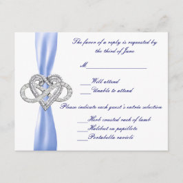 ブルーインフィニティハート応答カード 出欠カード