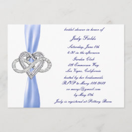 ブルーインフィニティハート ブライダルシャワー招待状 招待状