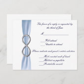 ブルーインフィニティ結婚の応答カード 出欠カード (正面/裏面)