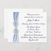 ブルーインフィニティ結婚ズリハーサルディナー招待状 招待状 (正面/裏面)