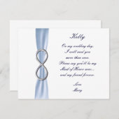 ブルーインフィニティ ウェディング メイドオブオナー カード (正面/裏面)