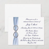 ブルーインフィニティ ウェディング リハーサルディナー 招待状 (正面/裏面)