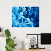 ブルーインプレッション（アジサイ） ポスター (ホームオフィス)