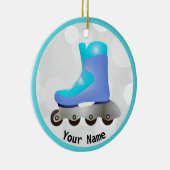 ブルーインラインスケートデザインセラミックオーナメント セラミックオーナメント (右)