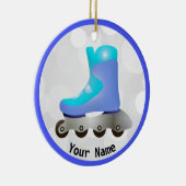 ブルーインラインスケートデザインセラミックオーナメント セラミックオーナメント (右)