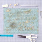 ブルーイースターの鳥と巣のデコページ紙 薄葉紙 (クラフト)