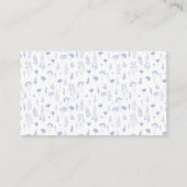 ブルーイースターウサギの赤ちゃんシャワーおむつラッフルカード エンクロージャーカード (裏面)