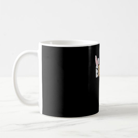 ブルーイースターバニーかわいいミーム子供へ_2 コーヒーマグカップ (左)