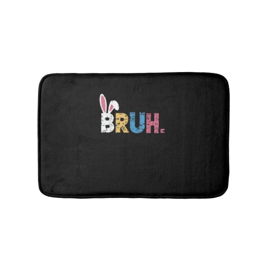 ブルーイースターバニーかわいいミーム子供へ_3 バスマット (正面)