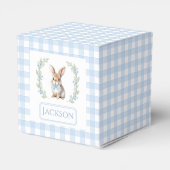 ブルーイースターバニー男の赤ちゃんシャワーギフトお願いボックス フェイバーボックス (裏面サイド)