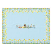 ブルーイースター春フローラフラワーズ テーブルクロス (正面(横))