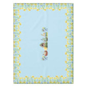 ブルーイースター春フローラフラワーズ テーブルクロス (正面)