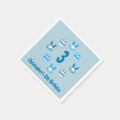 ブルーイースター3回目の誕生日 スタンダードカクテルナプキン (角)