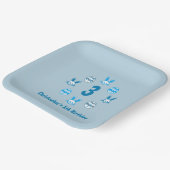 ブルーイースター3回目の誕生日 ペーパープレート (傾斜あり)