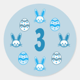 ブルーイースター3回目の誕生日 ラウンドシール