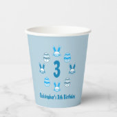 ブルーイースター3回目の誕生日 紙コップ (正面)