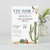 ブルーイーハウウェスタンロデオカウボーイ誕生日 招待状 (スタンド正面)
