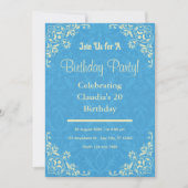 ブルーイ誕生日招待状 招待状 (正面)