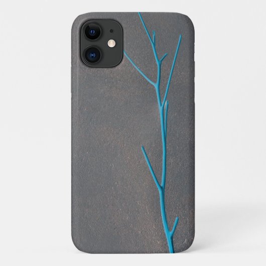 ブルーウィググレーコンクリートミニマリズムiPhone 11ケース Case-Mate iPhoneケース (裏面)