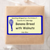 ブルーウィスクホームパーソナライズされたメイドフード ラベル (インサイチュ)