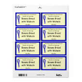 ブルーウィスクホームパーソナライズされたメイドフード ラベル (フルシート)